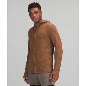 Lululemon Surge Warm Full Zip Men's 2XL Brown Stretch Hooded Running Jacket XXL